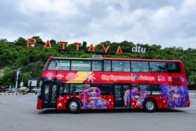 Pattaya Hop-On Hop-Off Bus Tours - Blue Line at 11:00: gardens, indoor attractions, and outlets
